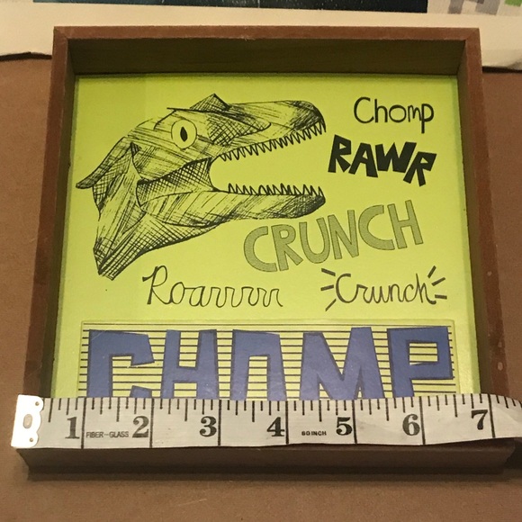 New Dinosaur 🦖”CHOMP” Wood Box Wall Art - Picture 12 of 16